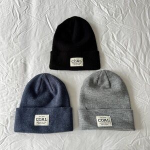 COAL Classic Cuffed Beanie Bundle - Black, Navy, Gray
